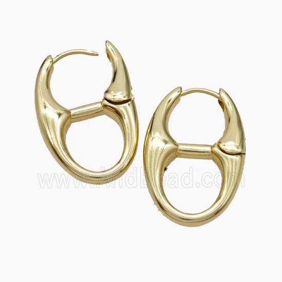 Copper Latchback Earrings Gold Plated