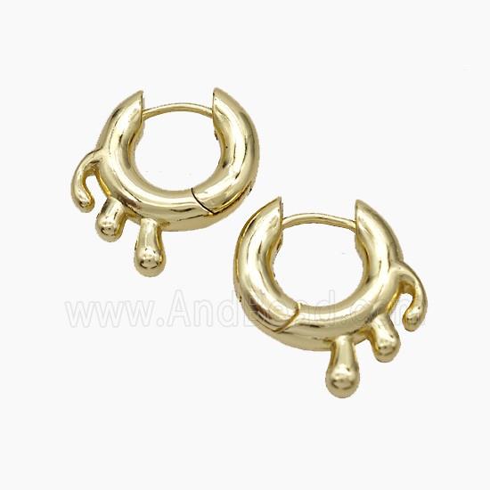 Copper Hoop Earrings Gold Plated