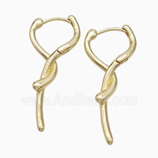 Copper Hoop Earrings Gold Plated