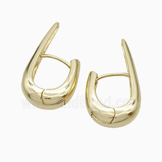 Copper Latchback Earrings Gold Plated