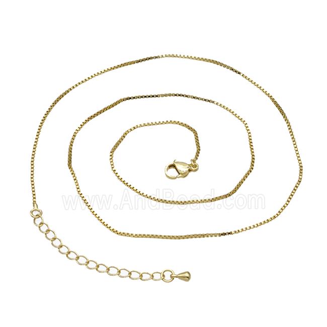 Copper Box Necklace Chain Gold Plated