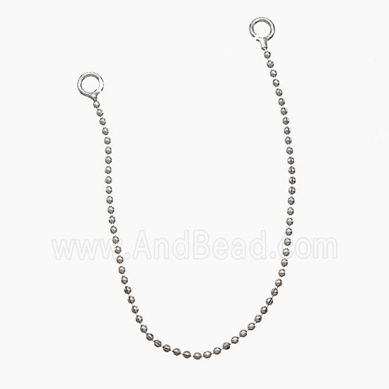 copper Ball Wire Earrings Platinum Plated