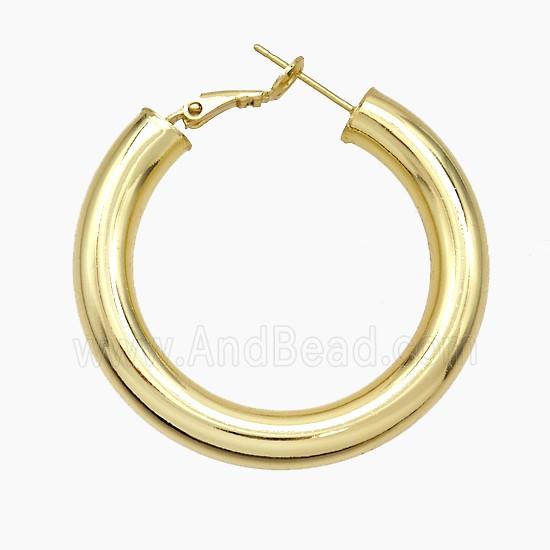 Copper Latchback Earrings Gold Plated