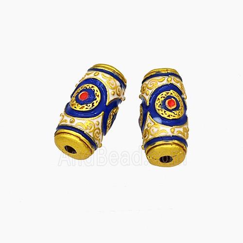 Copper Rice Beads Painted Gold Plated