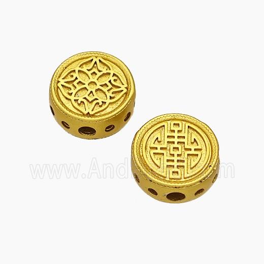Copper Button Beads Gold Plated