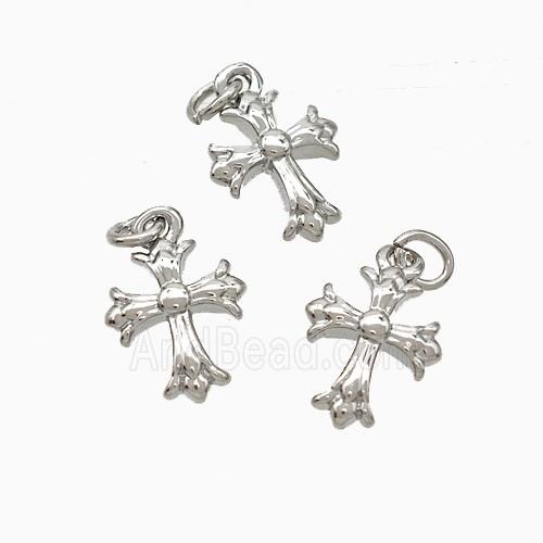 Copper Cross Pendant Platinum Plated
