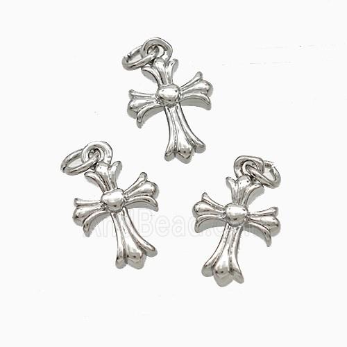Copper Cross Pendant Platinum Plated