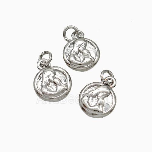 Copper Mother Pendant Love Platinum Plated