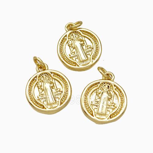 Copper Jesus Pendant Gold Plated