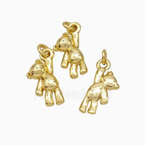 Copper Bear Pendant Gold Plated