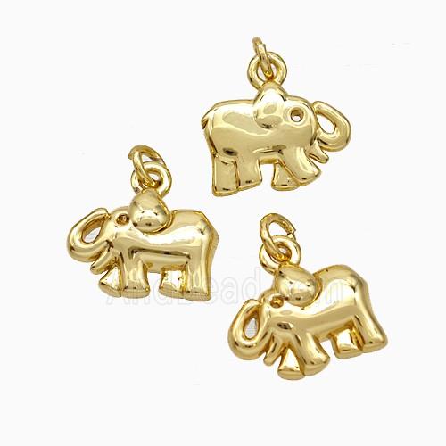 Copper Elephant Pendant Gold Plated