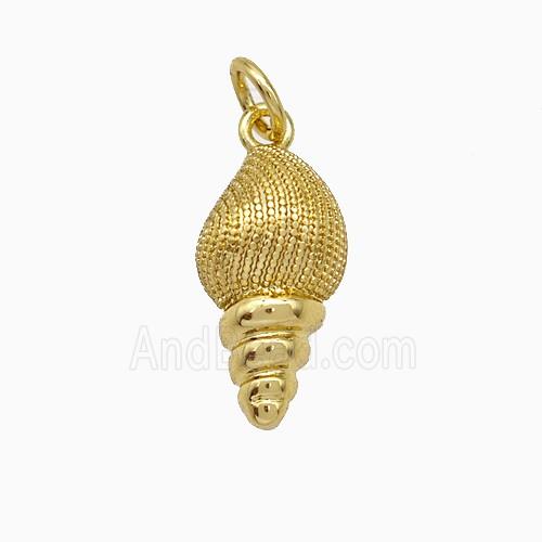 Copper Nautilus Shell Pendant Gold Plated