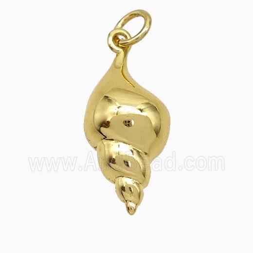 Copper Nautilus Shell Pendant Gold Plated