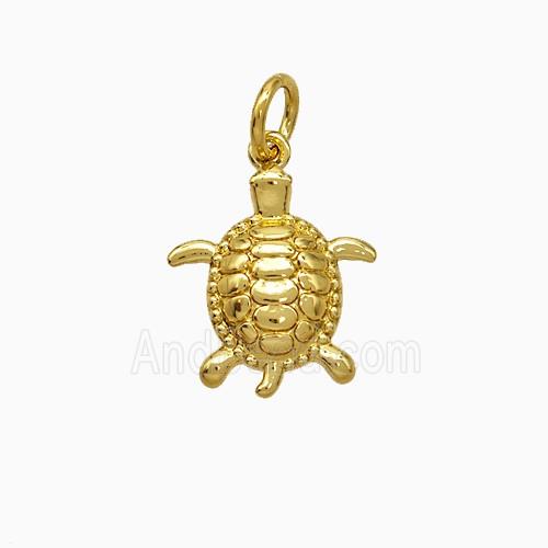 Copper Tortoise Pendant Gold Plated