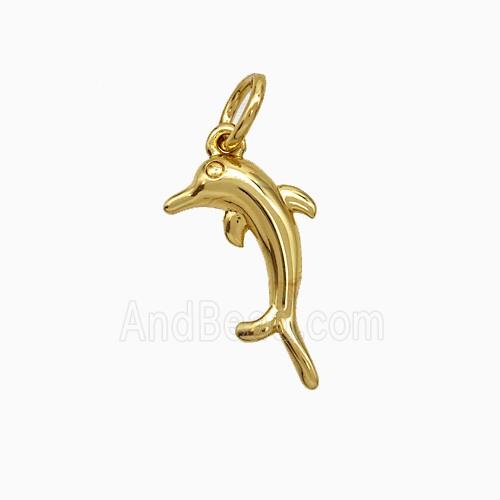 Copper Dolphin Pendant Gold Plated