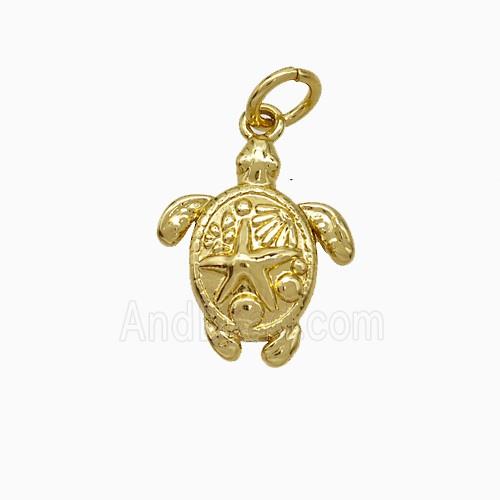 Copper Tortoise Pendant Gold Plated