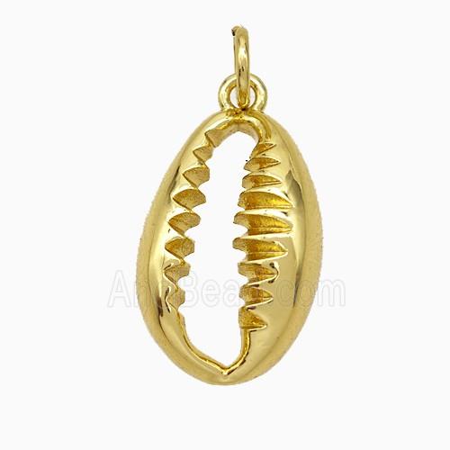Copper Scallop Shell Pendant Gold Plated