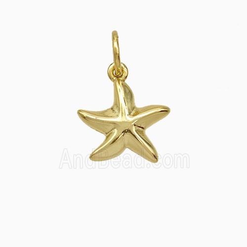Copper Starfish Pendant Gold Plated