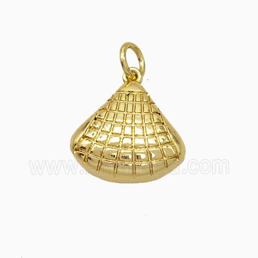 Copper Scallop Shell Pendant Gold Plated