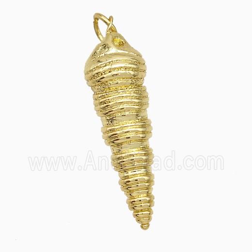 Copper Oyster Pendant Gold Plated