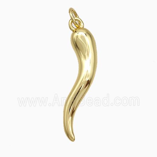 Copper Chilli Pendant Gold Plated