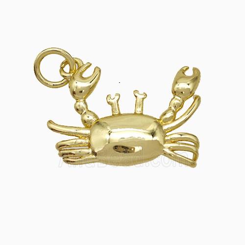 Copper Crab Pendant Gold Plated