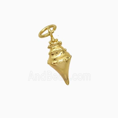 Copper Nautilus Shell Pendant Gold Plated