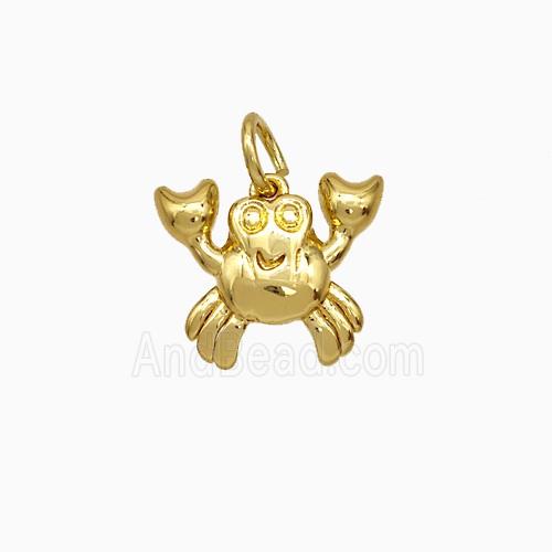 Copper Crab Pendant Gold Plated
