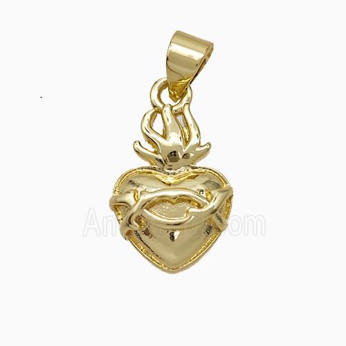 Copper Heart Pendant Gold Plated