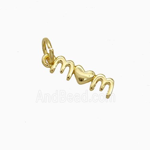 Copper Mom Pendant Heart Gold Plated