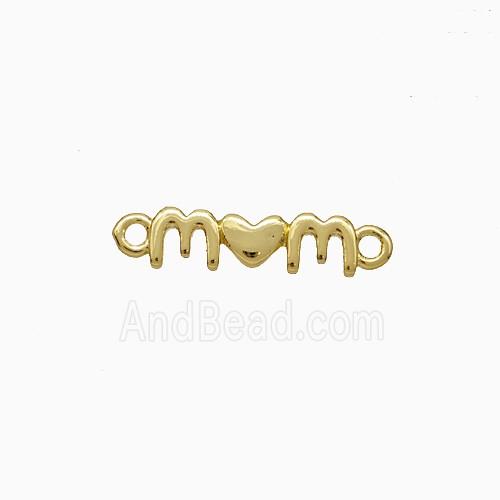 Copper Mom Connector Heart Gold Plated