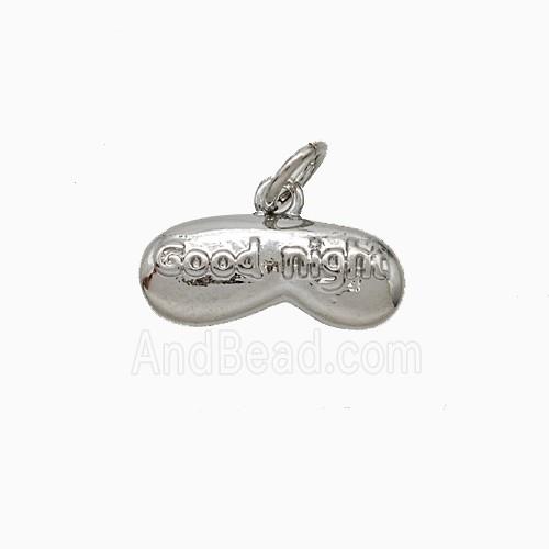 Copper Pillows Pendant Good Night Platinum Plated