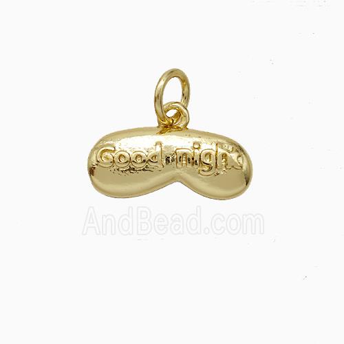 Copper Pillows Pendant Good Night Gold Plated