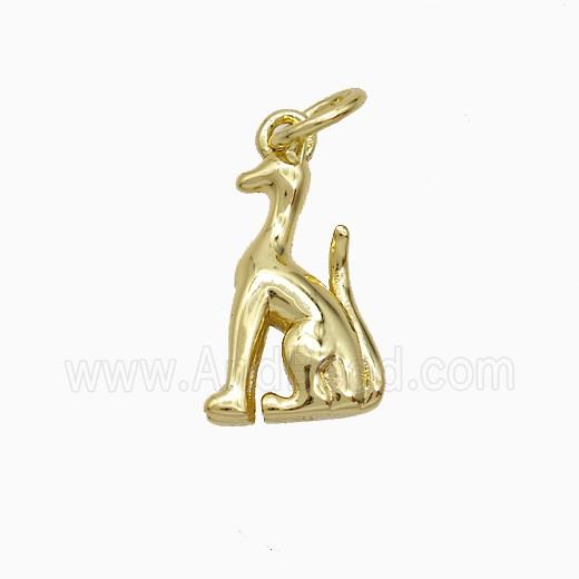 Copper Dog Pendant Gold Plated