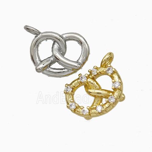 Copper Heart Pendant Pave Zirconia Mixed
