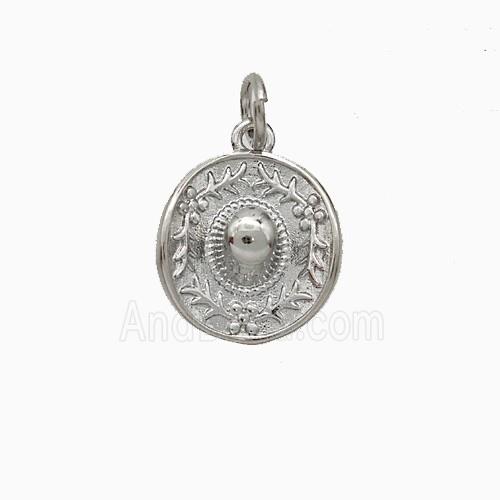 Copper Hats Pendant Platinum Plated