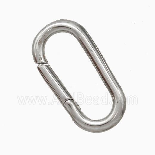 Copper Carabiner Clasp Platinum Plated