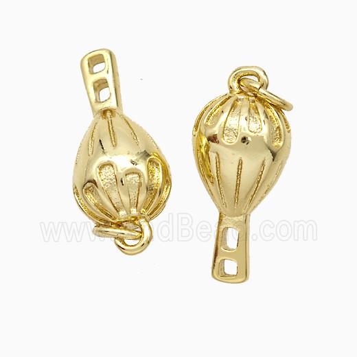 Ballon Charms Copper Pendant Gold Plated