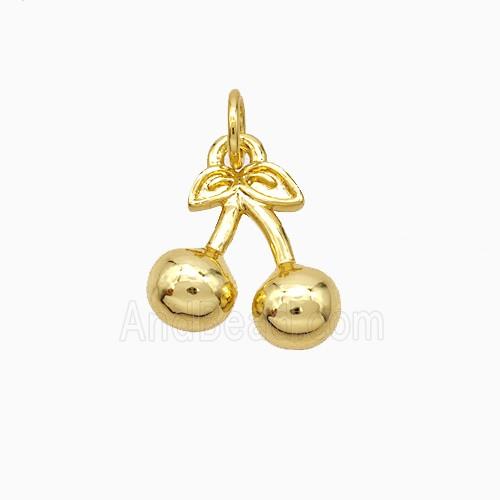 Copper Cherry Pendant 18K Gold Plated