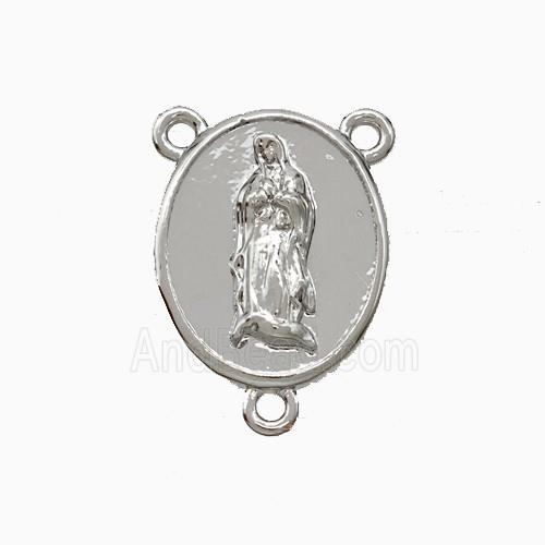 Copper Jesus Pendant 3loops Platinum Plated