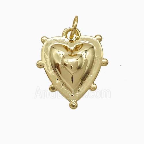 Copper Heart Pendant Gold Plated