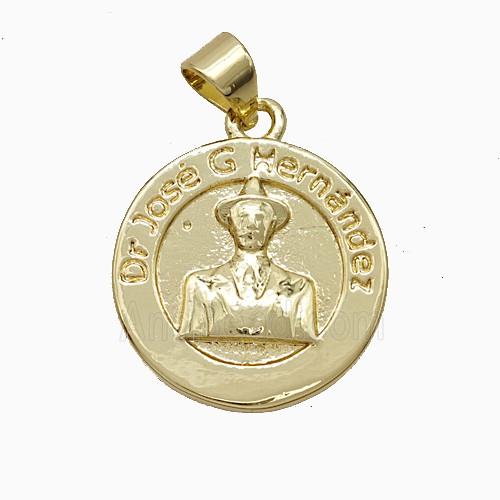 Dr Jose Charms Copper Pendant Gold Plated