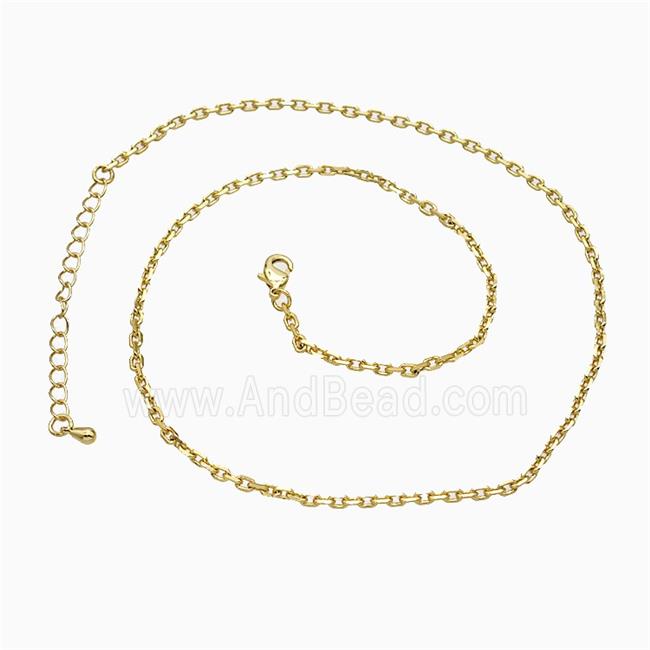 Copper Necklace Chain Gold Plated