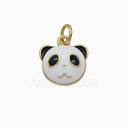 Enamel Copper Pendant, Gold Plated