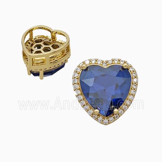 Copper Pendant Pave Zircon, Gold Plated