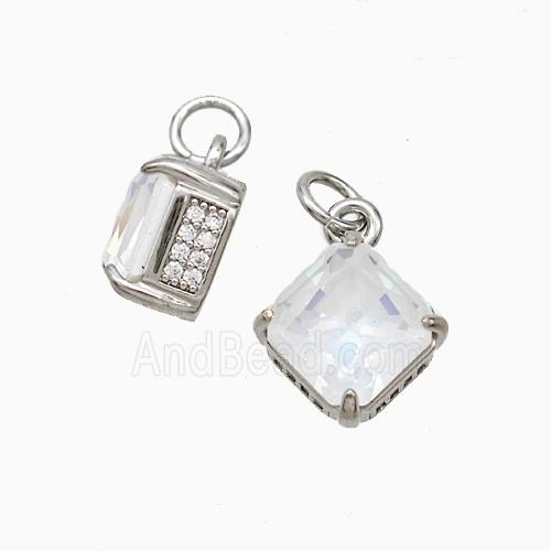 Copper Pendant pave zircon, Gold Plated