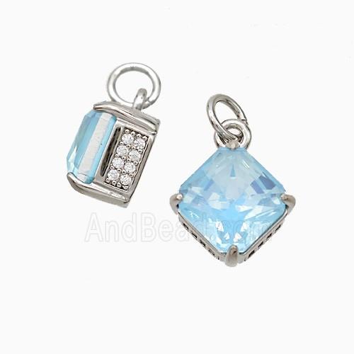 Copper Pendant pave zircon, Gold Plated