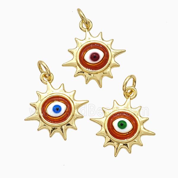 Copper Pendant pave zircon, Gold Plated