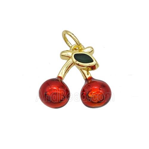 Copper Pendant pave zircon, Gold Plated