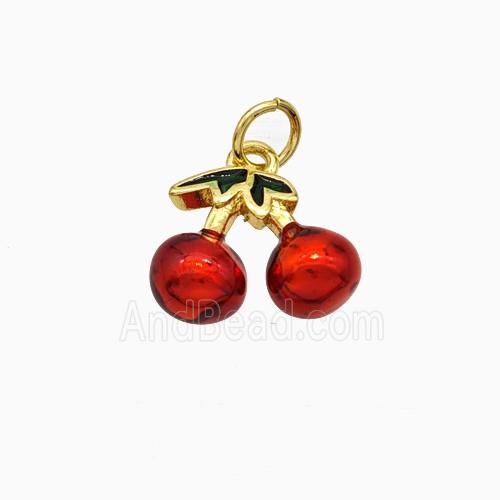 Copper Pendant pave zircon, Gold Plated